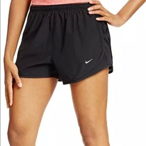 Black Nike running shorts